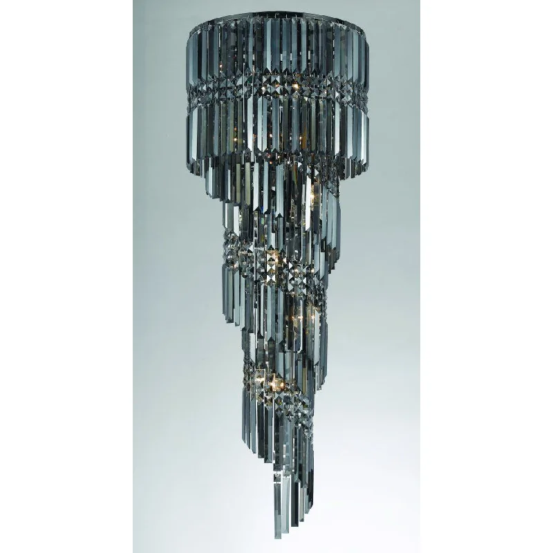 Incandescent Chandeliers for a Warm and Traditional GlowImpex CF112024/14/GM Toronto Smoke Crystal Incandescent Chandeliers for a Warm and Traditional GlowImpex CF112024/14/GM Toronto Smoke Crystal