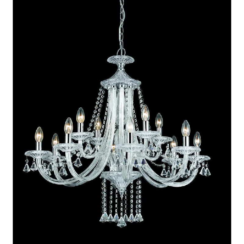 Art Deco Chandeliers for a Retro - Glam LookImpex CF112151/12/CH Calgary 12lt Chrome Crystal Art Deco Chandeliers for a Retro - Glam LookImpex CF112151/12/CH Calgary 12lt Chrome Crystal