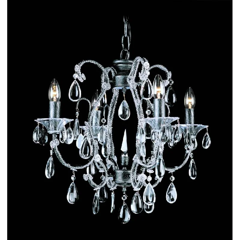 Industrial Iron Chandeliers for Loft - Inspired SpacesImpex CO03339/04/S Versailles Bead Silver Streak Chandelier Industrial Iron Chandeliers for Loft - Inspired SpacesImpex CO03339/04/S Versailles Bead Silver Streak Chandelier