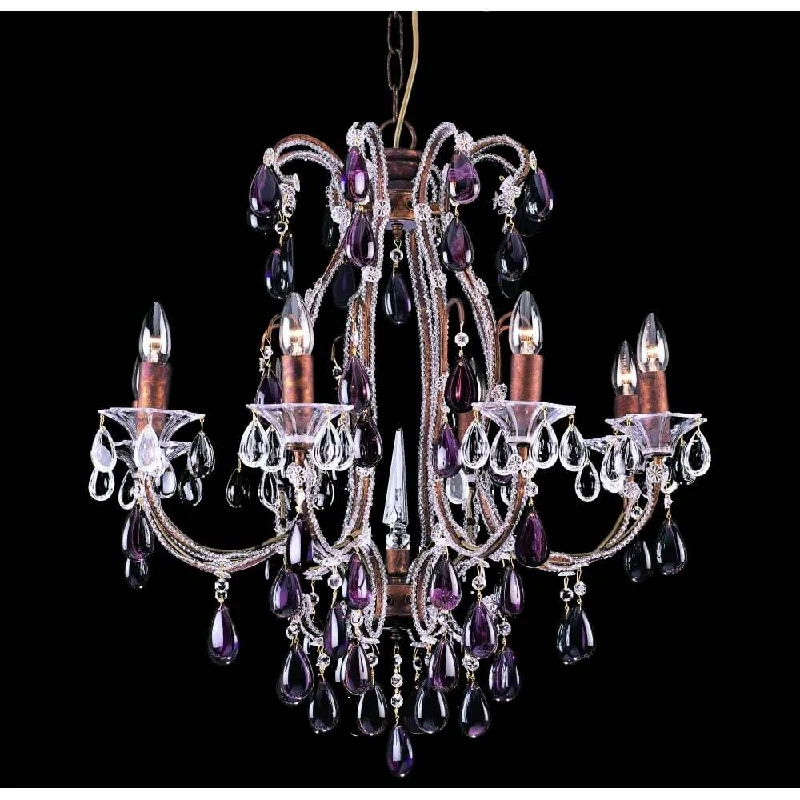 Chandeliers with Multiple Lights for Maximum IlluminationImpex CO03339/08/R Versailles Bead Rustic Bronze Chandelier