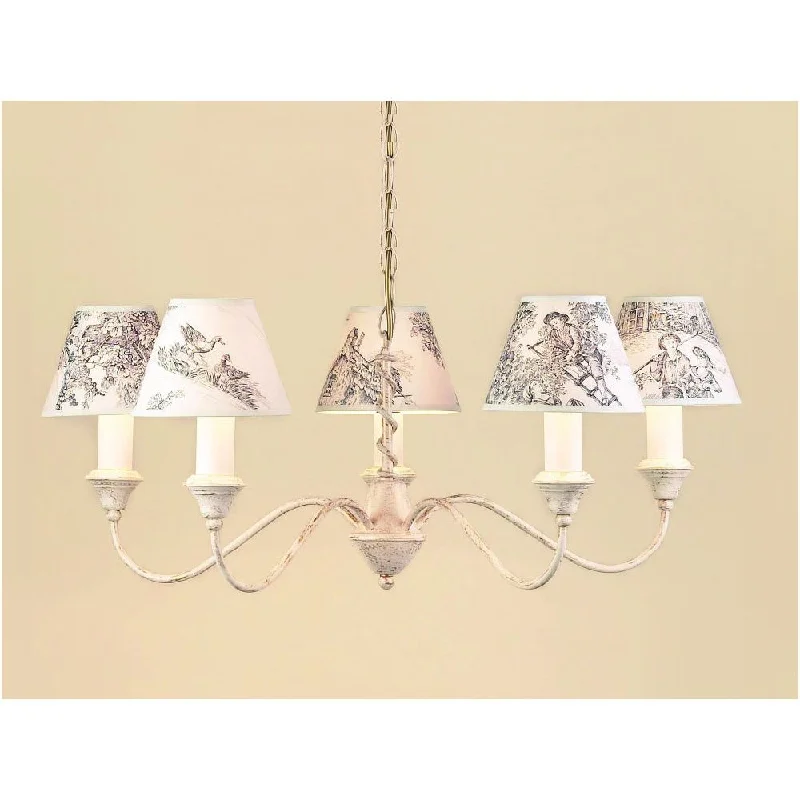 French Country Chandeliers with a Romantic AuraImpex SMRR00405/CG Caravelle Pendant Cream Gold
