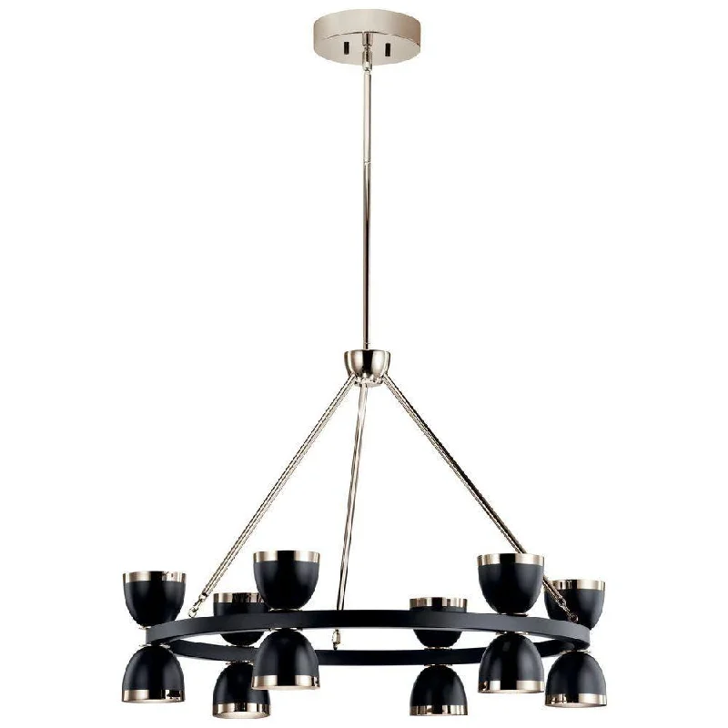 Chandeliers for High Ceilings to Fill Vertical SpaceKichler Baland Chandelier 12Lt LED Chandeliers for High Ceilings to Fill Vertical SpaceKichler Baland Chandelier 12Lt LED