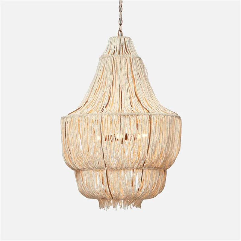Small Chandeliers for Compact RoomsMade Goods Aida Coco Bead Empire Chandelier