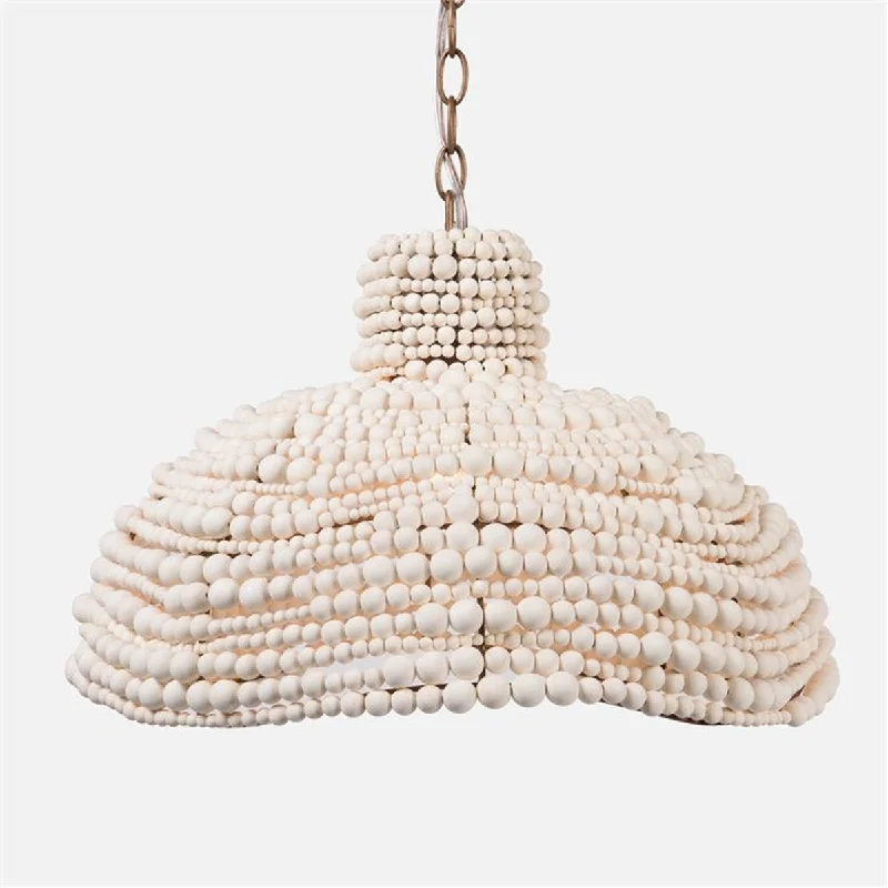 Chandeliers with Dimmable Lights for Ambiance ControlMade Goods Elaina Wood Beads Round Chandelier