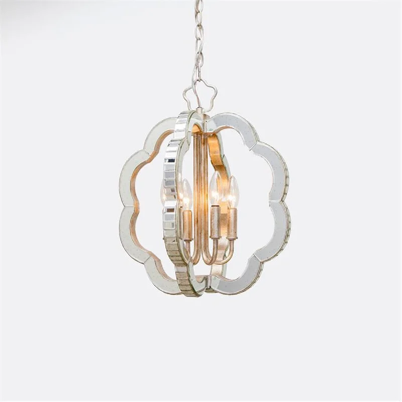 Chandeliers with Multiple Lights for Maximum IlluminationMade Goods Fiona Mirrored Flower Circle Lantern Chandelier Chandeliers with Multiple Lights for Maximum IlluminationMade Goods Fiona Mirrored Flower Circle Lantern Chandelier