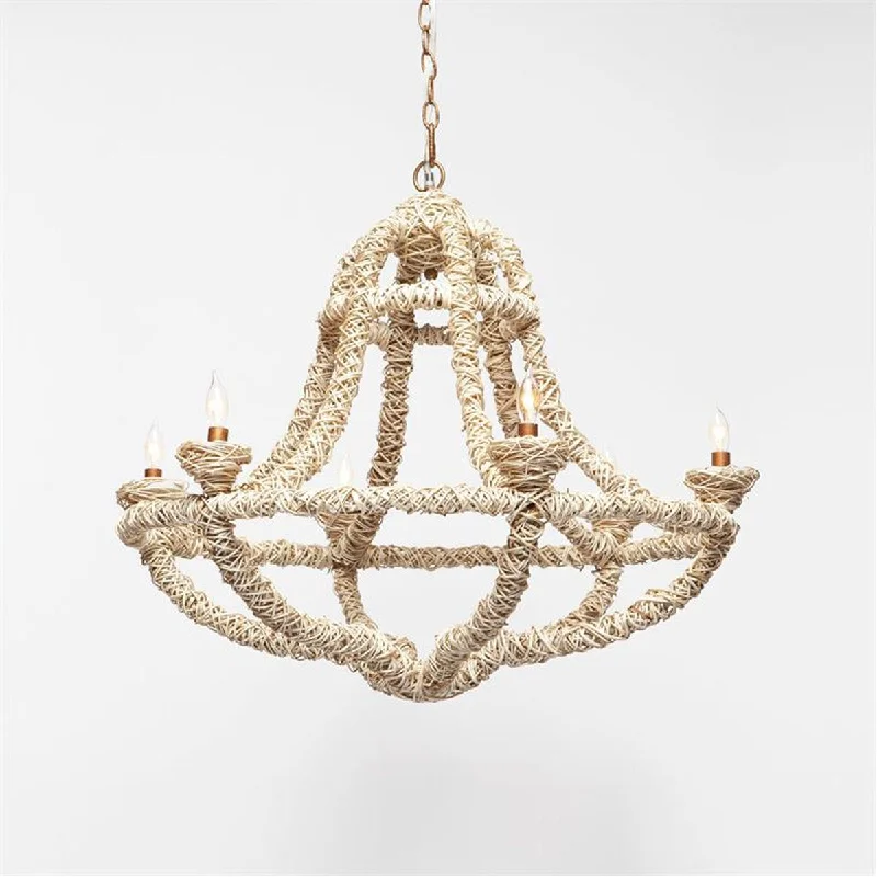 Incandescent Chandeliers for a Warm and Traditional GlowMade Goods Gloria Woven Birdnest Chandelier