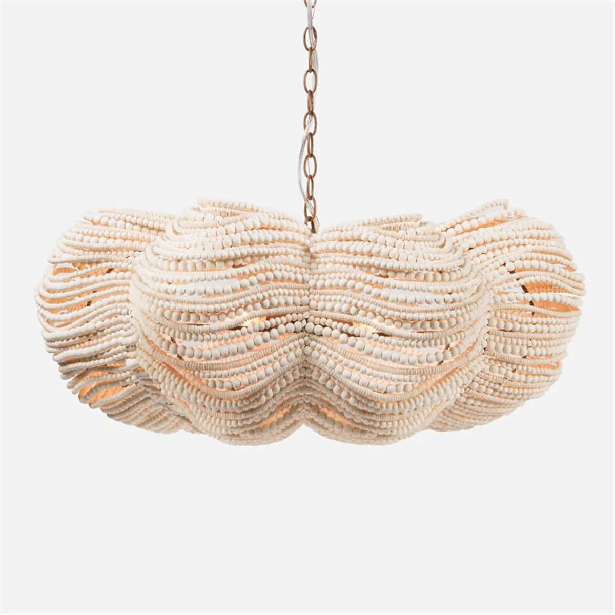 Chandeliers for Low Ceilings to Avoid OvercrowdingMade Goods Kira Wood Beads Clover Chandelier