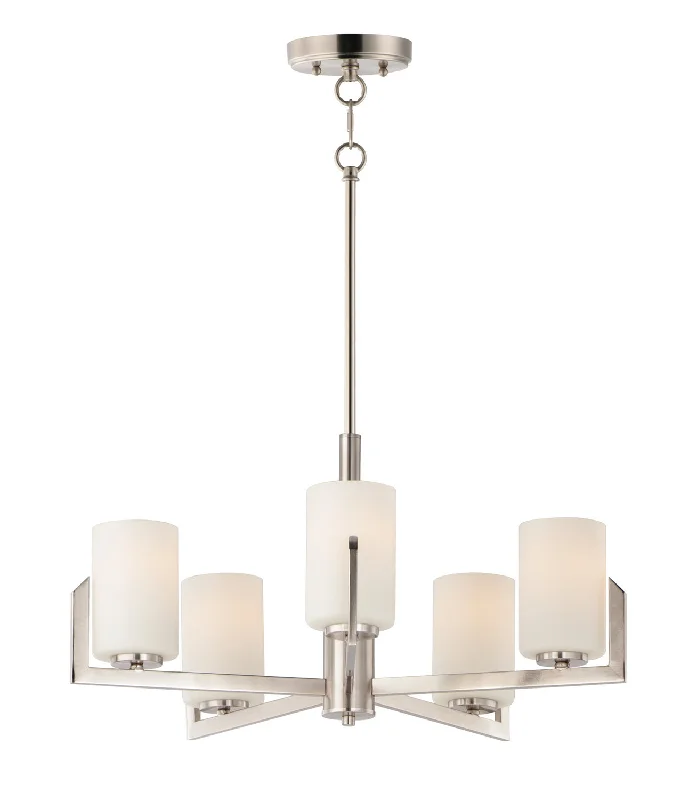 Mid - Century Modern Chandeliers for Vintage AppealMaxim Dart 21286SWSN Chandelier Light - Satin Nickel
