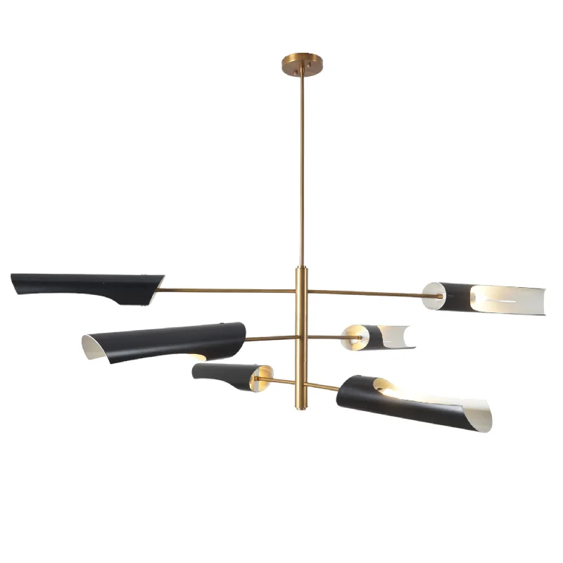 Chandeliers with Metal Frames in Gold FinishModern Brass Six Shade Three Tired Sputnik Chandelier Chandeliers with Metal Frames in Gold FinishModern Brass Six Shade Three Tired Sputnik Chandelier