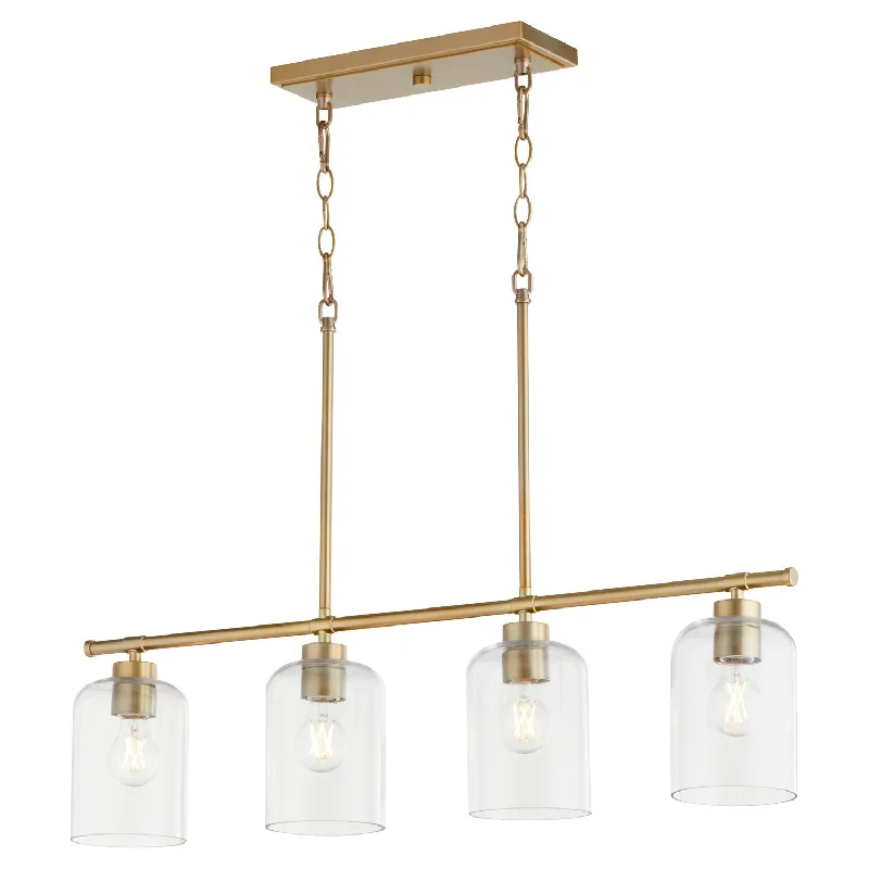 Chandeliers with Metal Frames in Silver FinishQuorum Tribute 6574-4-80 Pendant Light - Aged Brass Chandeliers with Metal Frames in Silver FinishQuorum Tribute 6574-4-80 Pendant Light - Aged Brass
