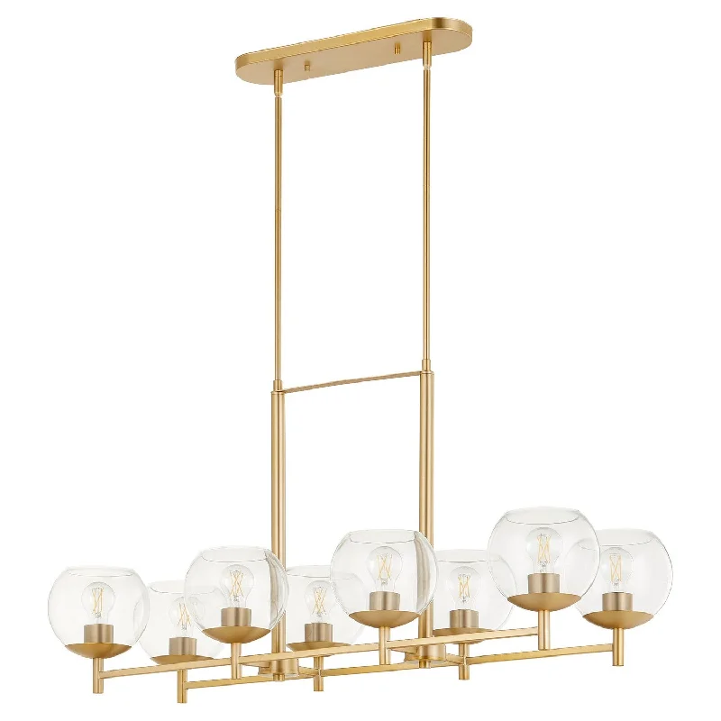 Traditional Brass Chandeliers for Classic InteriorsQuorum Lyon 688-8-80 Pendant Light - Aged Brass Traditional Brass Chandeliers for Classic InteriorsQuorum Lyon 688-8-80 Pendant Light - Aged Brass