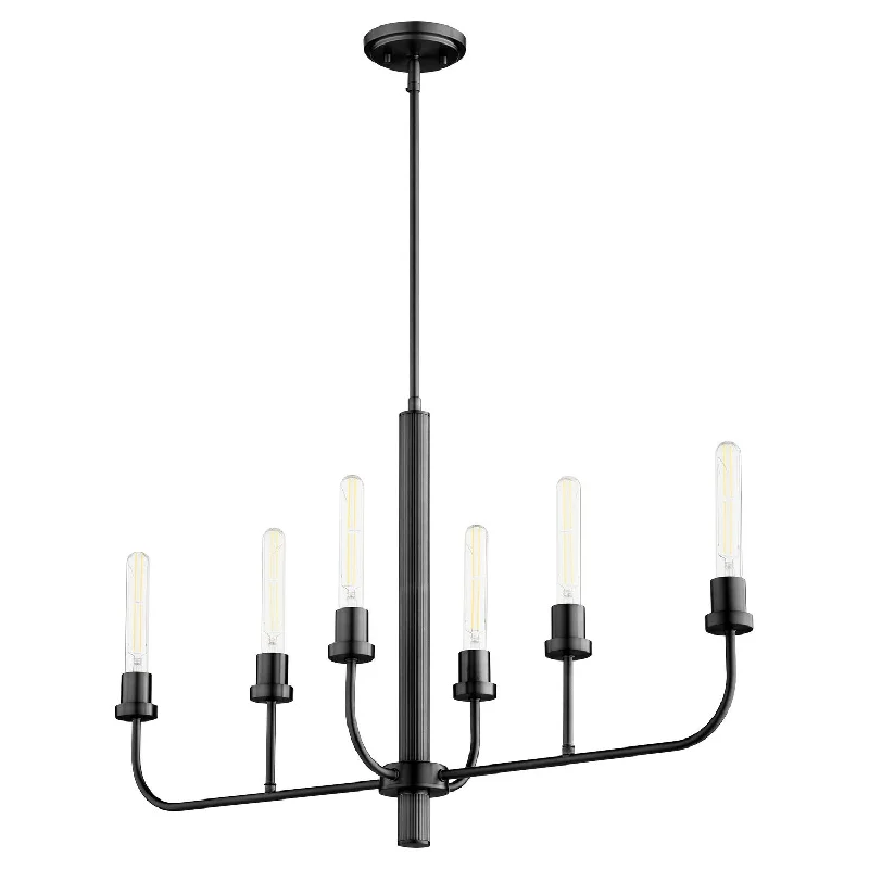 Chandeliers with Metal Frames in Copper FinishQuorum Sheridan 622-6-59 Pendant Light - Matte Black Chandeliers with Metal Frames in Copper FinishQuorum Sheridan 622-6-59 Pendant Light - Matte Black