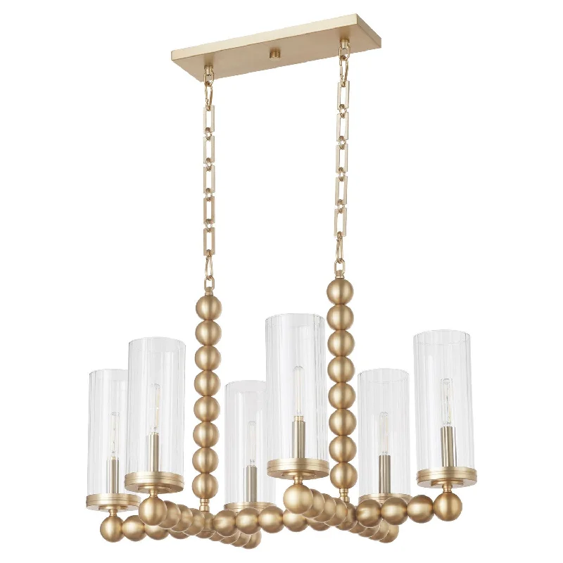 Chandeliers with Metal Frames in Copper FinishQuorum Lee Boulevard by Tamara Day 665-6-80 Pendant Light - Aged Brass Chandeliers with Metal Frames in Copper FinishQuorum Lee Boulevard by Tamara Day 665-6-80 Pendant Light - Aged Brass