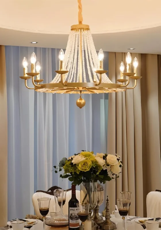 Chandeliers with Metal Frames in Copper FinishShan Crystal Chandelier