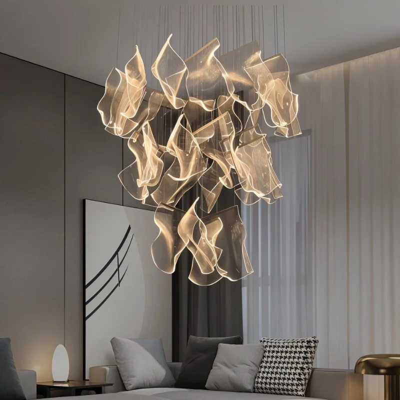 Traditional Brass Chandeliers for Classic InteriorsSheets Chandelier: Singular Gold/Acrylic Sheet (Rectangle Ceiling Mount) - Open Box Traditional Brass Chandeliers for Classic InteriorsSheets Chandelier: Singular Gold/Acrylic Sheet (Rectangle Ceiling Mount) - Open Box