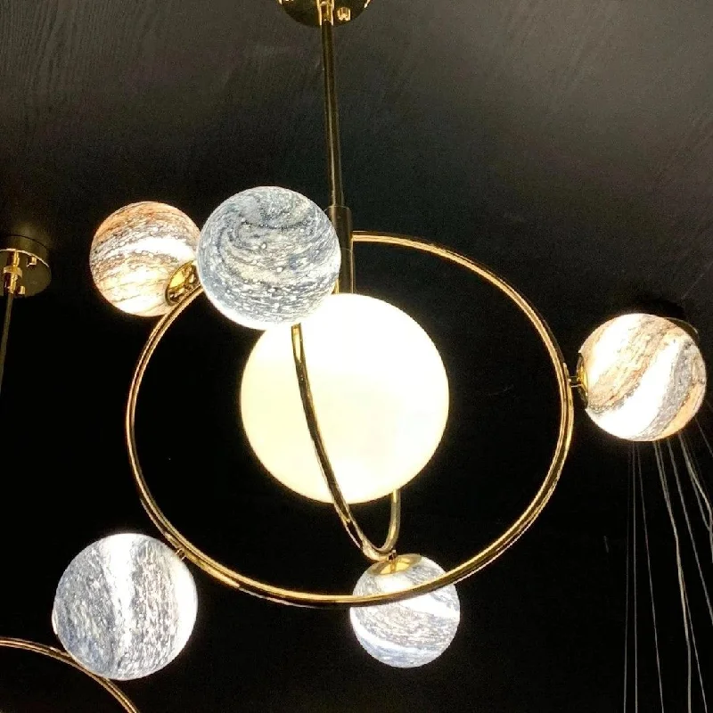 Chandeliers with Metal Frames in Silver FinishANKUR SOLAR SYSTEM LIGHTS CHANDELIER Chandeliers with Metal Frames in Silver FinishANKUR SOLAR SYSTEM LIGHTS CHANDELIER