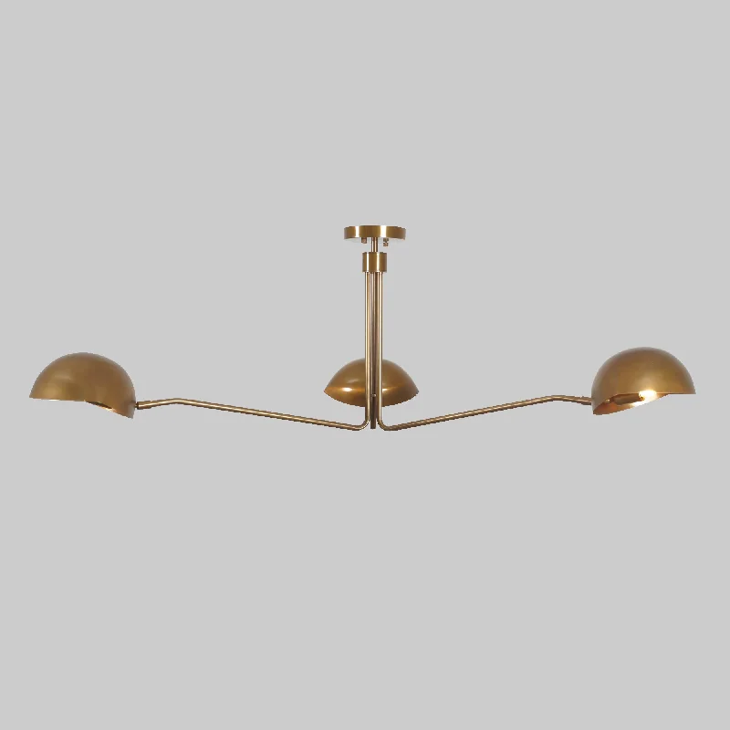 Chandeliers for Low Ceilings to Avoid OvercrowdingThree Light Brass Sputnik Ceiling Fixture Chandeliers for Low Ceilings to Avoid OvercrowdingThree Light Brass Sputnik Ceiling Fixture