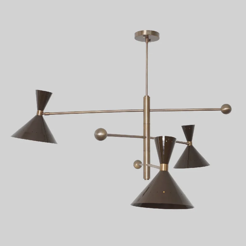 Oversized Chandeliers as a Statement Piece in Living RoomsThree Light Cone Chandelier