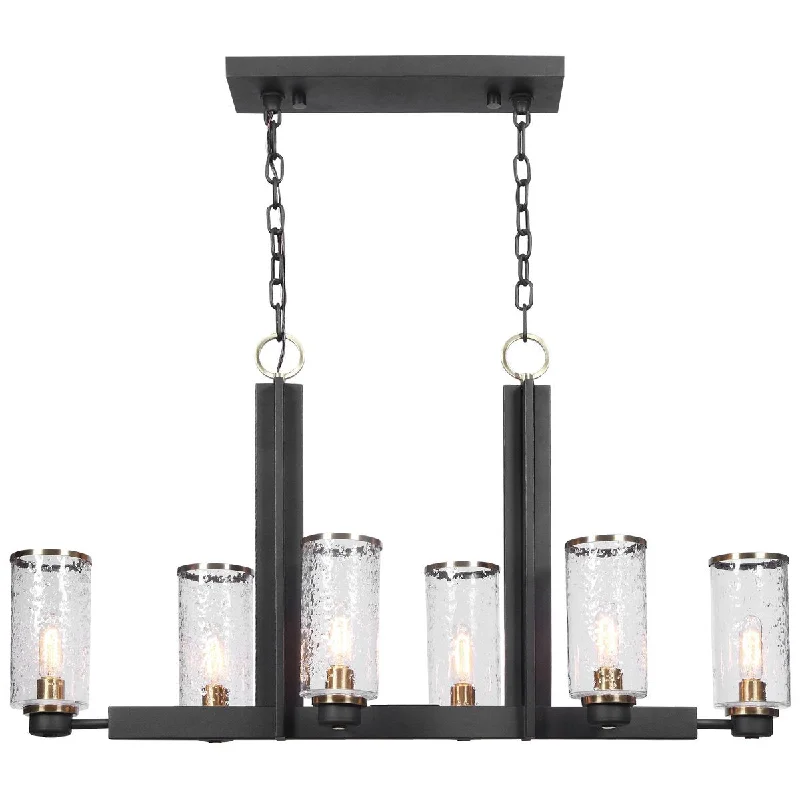 Chandeliers with Murano Glass for a High - End Artistic TouchUttermost Jarsdel 6-Light Industrial Island Light Chandeliers with Murano Glass for a High - End Artistic TouchUttermost Jarsdel 6-Light Industrial Island Light