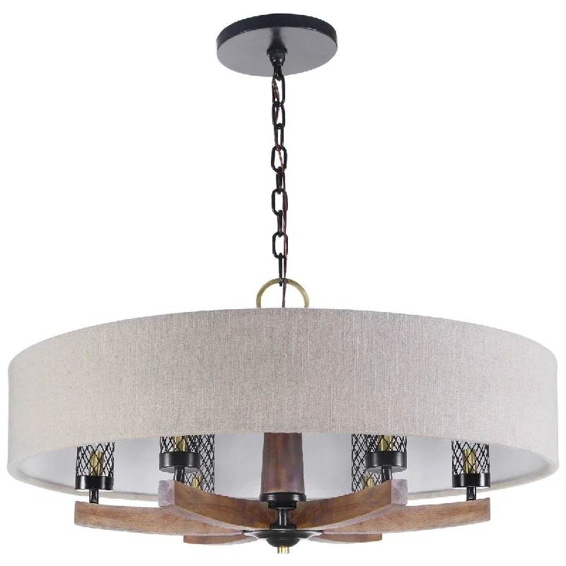 Chandeliers with Metal Frames in Gold FinishUttermost Woodall 6-Light Drum Chandelier Chandeliers with Metal Frames in Gold FinishUttermost Woodall 6-Light Drum Chandelier