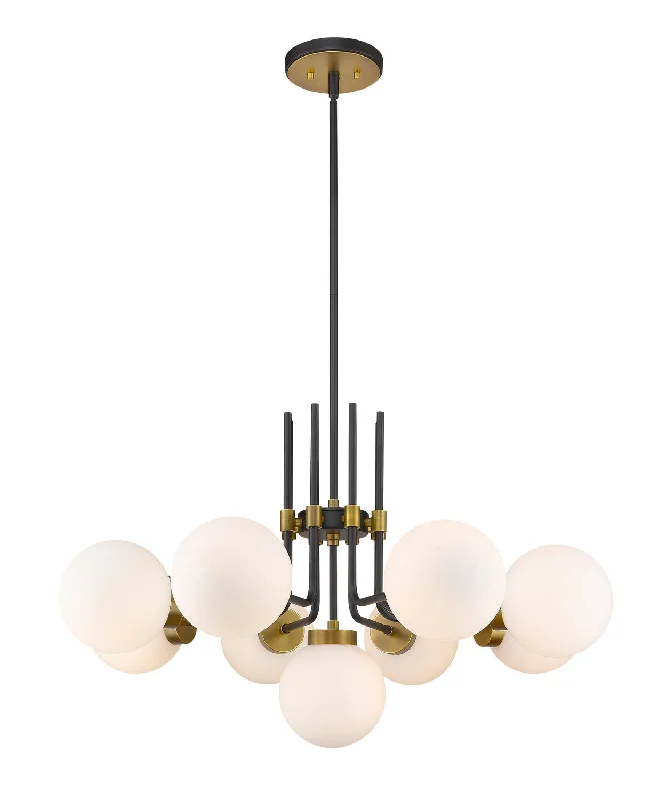 Chandeliers with Frosted Glass for a Softer Light DiffusionZ-Lite Parsons 477-9MB-OBR Chandelier Light - Matte Black / Olde Brass Chandeliers with Frosted Glass for a Softer Light DiffusionZ-Lite Parsons 477-9MB-OBR Chandelier Light - Matte Black / Olde Brass
