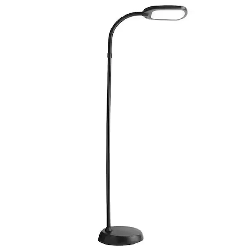 Fabric Floor Lamp with a Linen Shade for a Relaxed Aesthetic12 Watt Full Spectrum LED Floor Lamp Black - 19" x 52" Fabric Floor Lamp with a Linen Shade for a Relaxed Aesthetic12 Watt Full Spectrum LED Floor Lamp Black - 19" x 52"