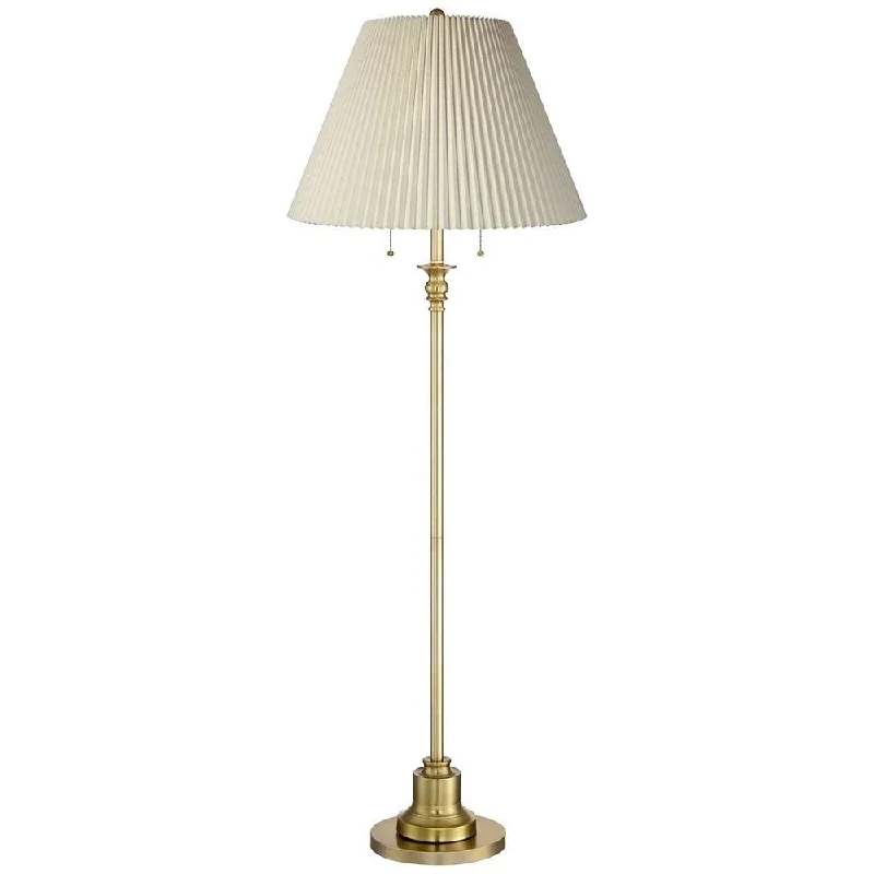 Adjustable Height Floor Lamp for Versatile Lighting Needs360 Lighting Spenser Pleated Shade Brushed Traditional Floor Lamp - 17" x 58"
