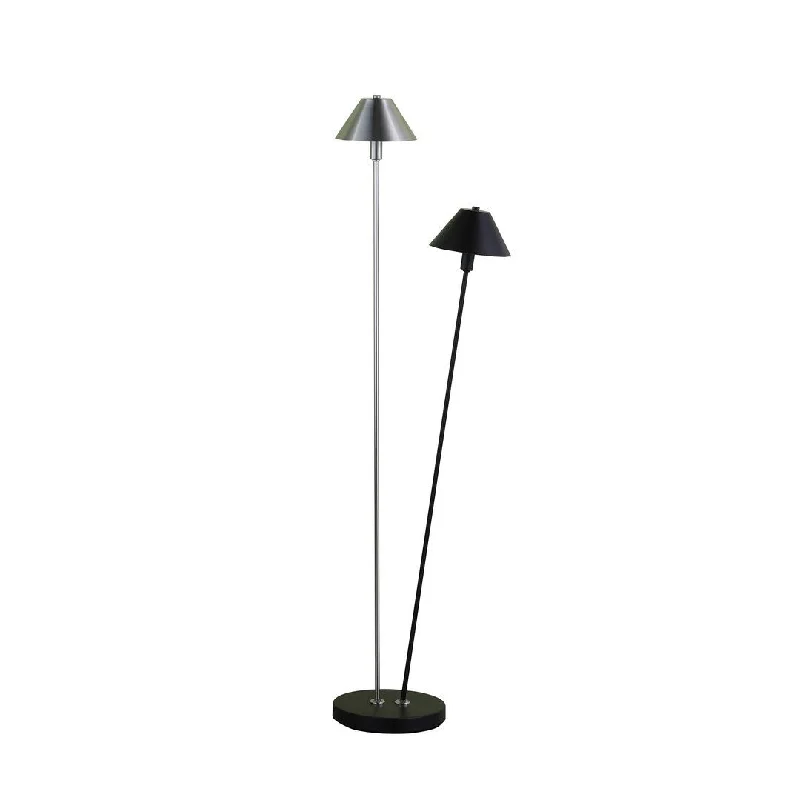 Victorian Style Floor Lamp for Traditional and Elegant Interiors47.5" In Led Double G-9 Matte Powder Black/Silver Redman Brushed Nickel Floor Lamp Victorian Style Floor Lamp for Traditional and Elegant Interiors47.5" In Led Double G-9 Matte Powder Black/Silver Redman Brushed Nickel Floor Lamp