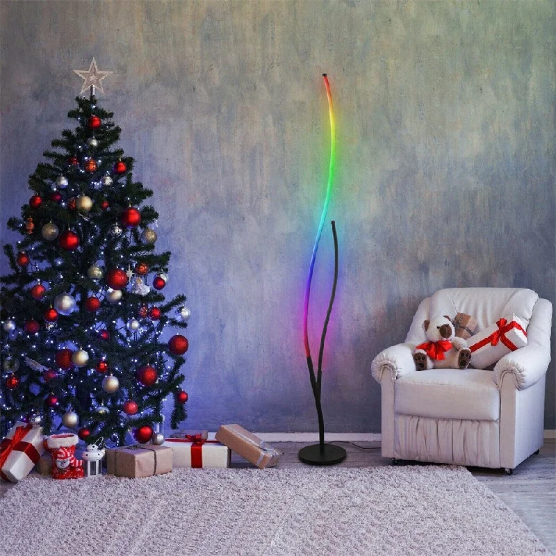 Modern Minimalist Floor Lamp for Contemporary Living Rooms56" Modern Novel RGB LED Floor lamp Color Changing Accent Lamp - 2 Modern Minimalist Floor Lamp for Contemporary Living Rooms56" Modern Novel RGB LED Floor lamp Color Changing Accent Lamp - 2