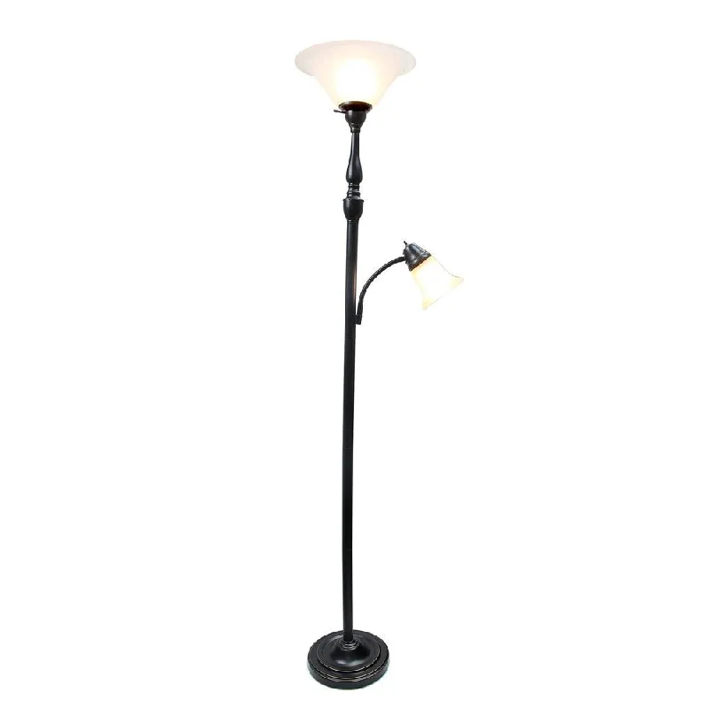 Metal Floor Lamp with a Matte Black Finish for a Sleek Look71" Floor Lamp with White Marble Glass Shade, Bronze Metal Floor Lamp with a Matte Black Finish for a Sleek Look71" Floor Lamp with White Marble Glass Shade, Bronze