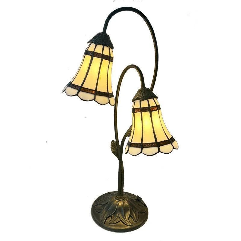 Glass Floor Lamp with Frosted Shades for Soft Diffused LightAmesbury Double Tiffany Lamp - Tiffany Lighting Direct