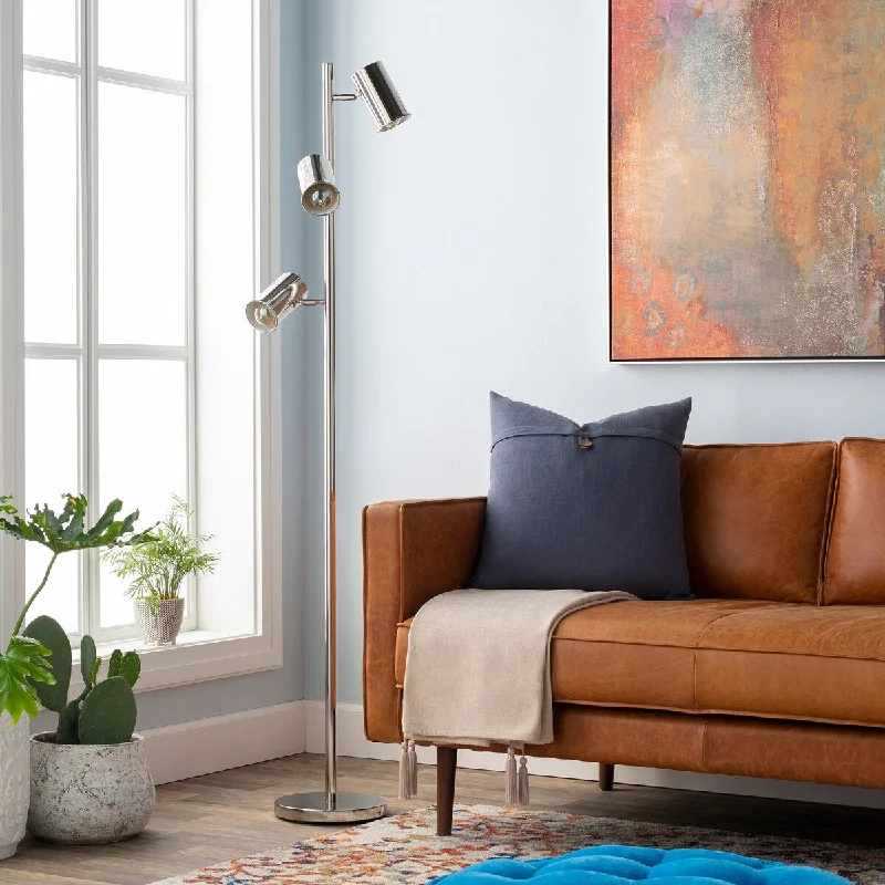 Rustic Farmhouse Style Floor Lamp for Cozy BedroomsAskew 65 in. Chrome Modern Floor Lamp