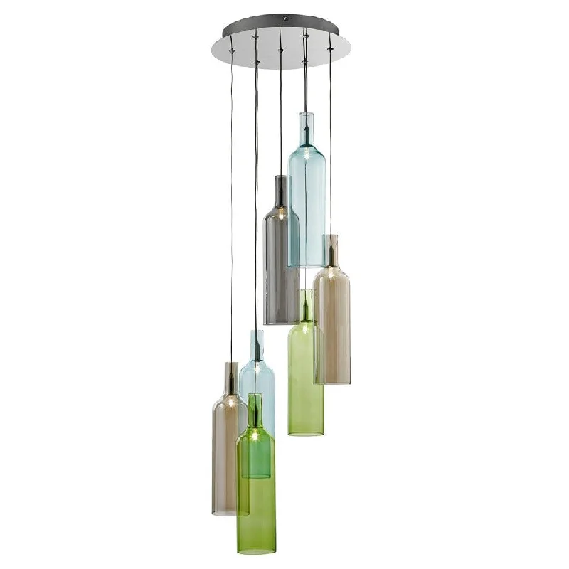 Marble Base Floor Lamp for a Touch of LuxuryBottles 7 Light Multi-Coloured Glass Bottles Pendant Marble Base Floor Lamp for a Touch of LuxuryBottles 7 Light Multi-Coloured Glass Bottles Pendant