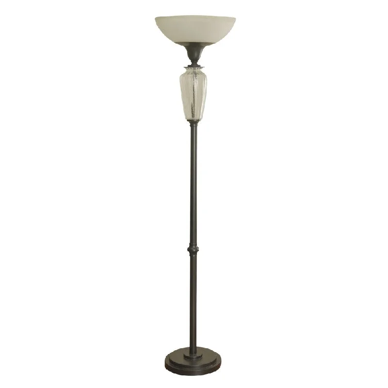 Industrial Style Floor Lamp with Exposed Bulbs for Loft ApartmentsBronze Floor Lamp - Frosted Glass Shade Industrial Style Floor Lamp with Exposed Bulbs for Loft ApartmentsBronze Floor Lamp - Frosted Glass Shade