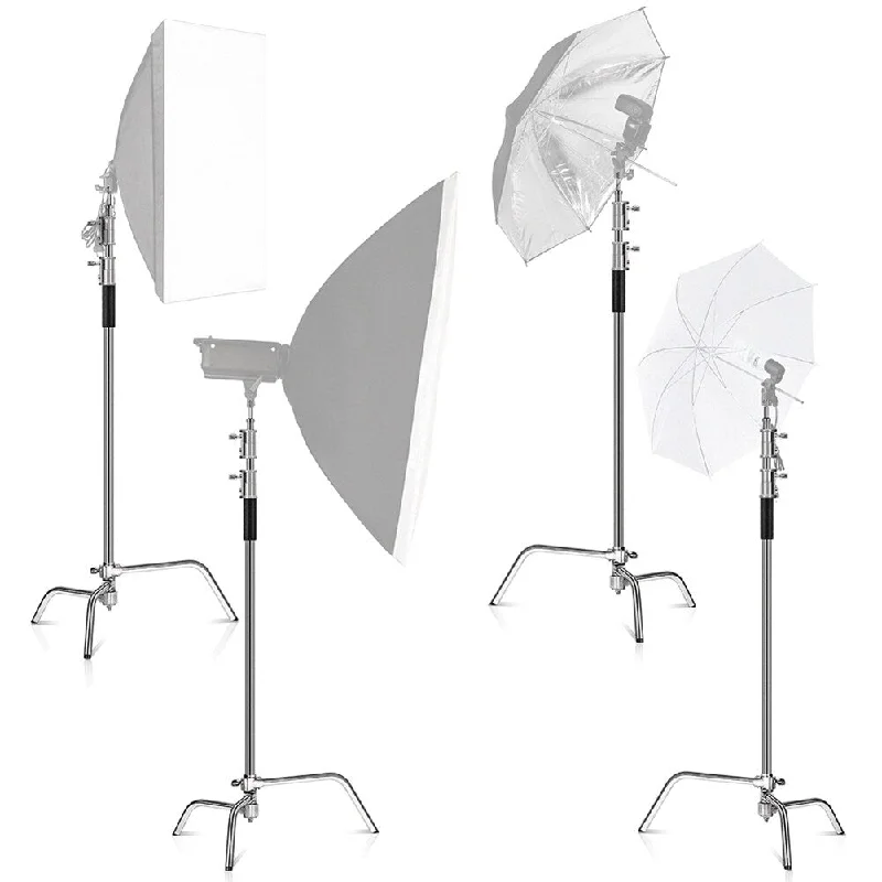 Wood Floor Lamp with Natural Grain for a Warm and Organic FeelC-1 40" Adjustable Lamp Holder with Holding Arm - Black
