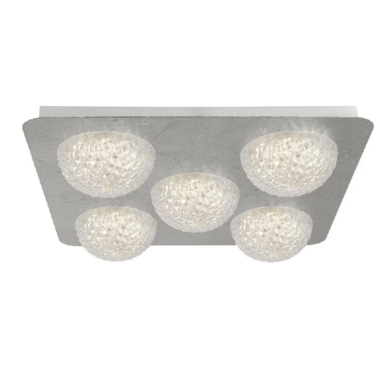 Bohemian Inspired Floor Lamp for Eclectic Home DecorCelestia 5 Light LED Ceiling Flush - Silver Leaf & Acrylic Bohemian Inspired Floor Lamp for Eclectic Home DecorCelestia 5 Light LED Ceiling Flush - Silver Leaf & Acrylic