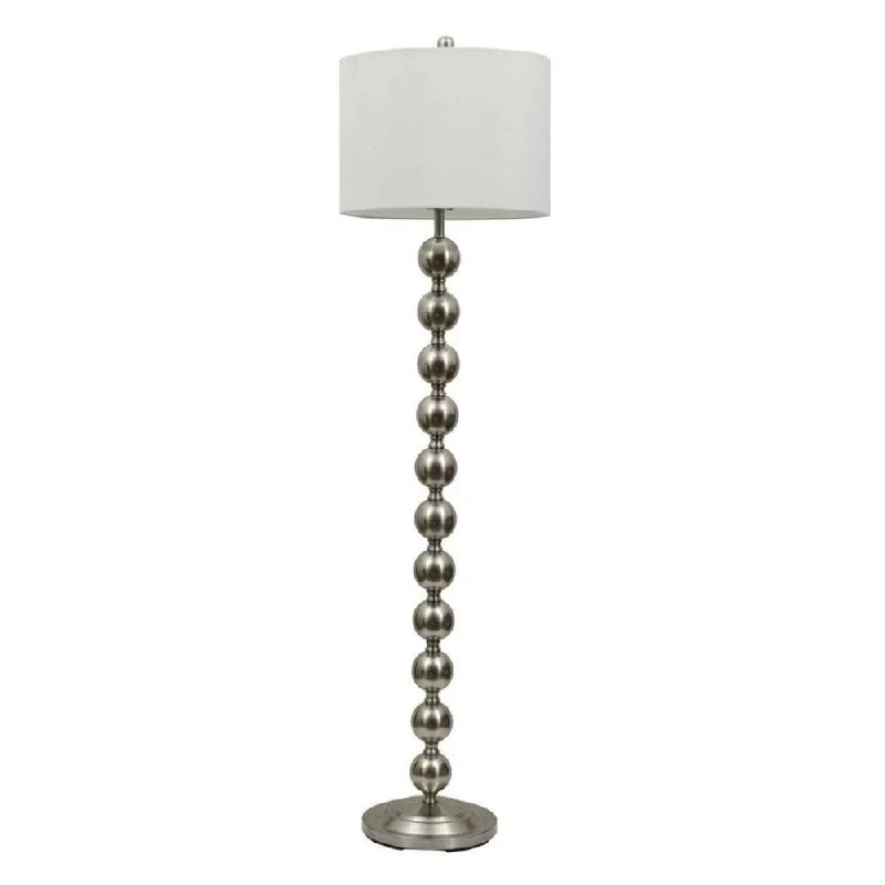 Adjustable Height Floor Lamp for Versatile Lighting NeedsContemporary 65-inch Tall Brushed Steel Floor Lamp with White Drum Shade - One size Adjustable Height Floor Lamp for Versatile Lighting NeedsContemporary 65-inch Tall Brushed Steel Floor Lamp with White Drum Shade - One size