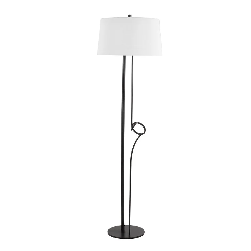 Wood Floor Lamp with Natural Grain for a Warm and Organic FeelContemporary Floor Lamp in Steel with White Linen Shade Wood Floor Lamp with Natural Grain for a Warm and Organic FeelContemporary Floor Lamp in Steel with White Linen Shade