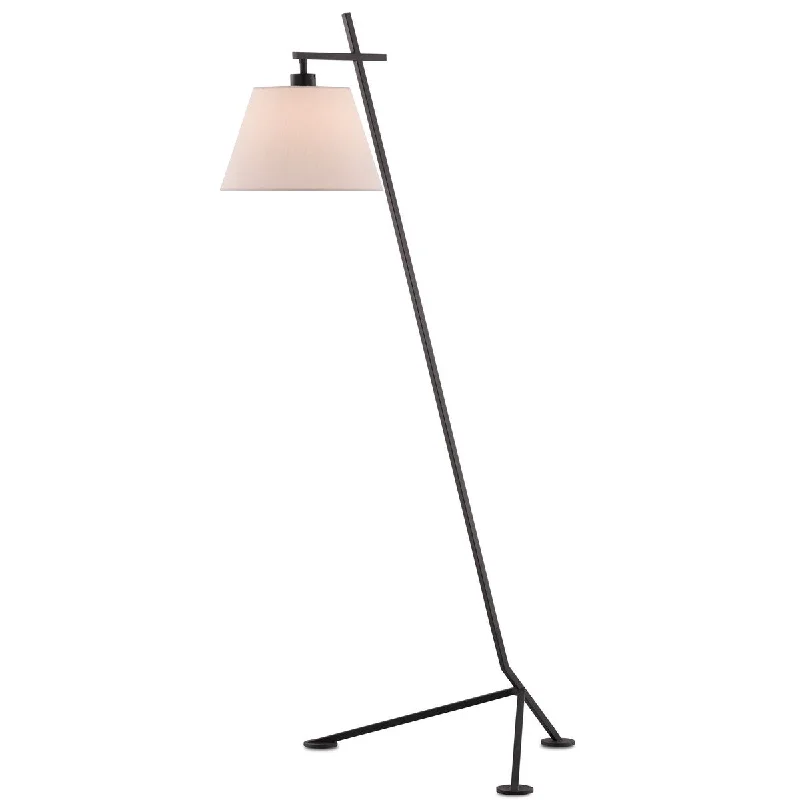 Rustic Farmhouse Style Floor Lamp for Cozy BedroomsCurrey & Company Kiowa Black Floor Lamp - 53"h x 23.75"w x 31"d Rustic Farmhouse Style Floor Lamp for Cozy BedroomsCurrey & Company Kiowa Black Floor Lamp - 53"h x 23.75"w x 31"d
