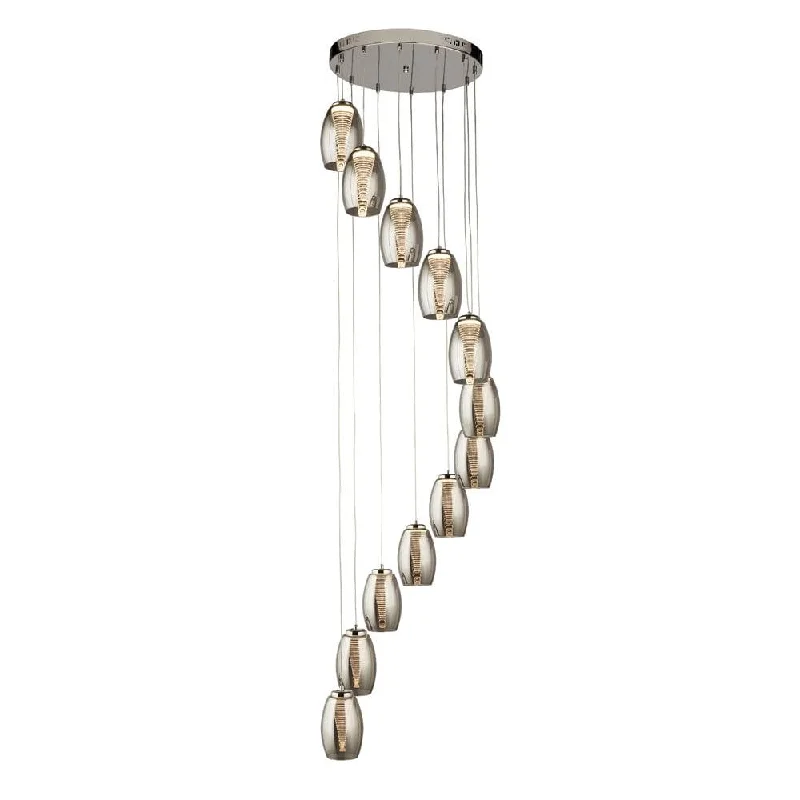 Dimmable Floor Lamp for Adjustable Lighting AmbianceCyclone 12 Light LED Multi-drop Pendant - Smoked Glass Shades Dimmable Floor Lamp for Adjustable Lighting AmbianceCyclone 12 Light LED Multi-drop Pendant - Smoked Glass Shades