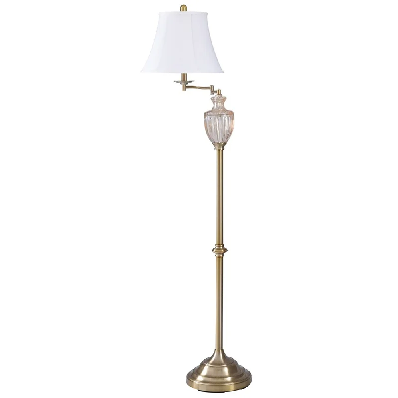 Marble Base Floor Lamp for a Touch of LuxuryDelia Armed Gold, Silver and Glass Floor Lamp - White Shade Marble Base Floor Lamp for a Touch of LuxuryDelia Armed Gold, Silver and Glass Floor Lamp - White Shade