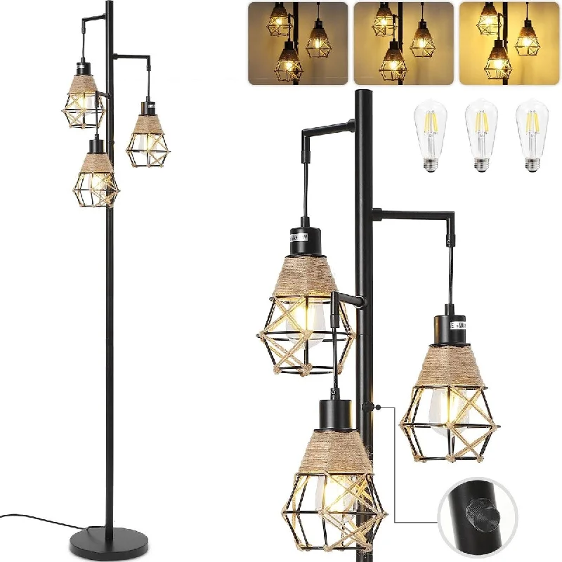Victorian Style Floor Lamp for Traditional and Elegant InteriorsDImmable Floor Lamp with 3 Pack Dimmable Edison Bulbs Victorian Style Floor Lamp for Traditional and Elegant InteriorsDImmable Floor Lamp with 3 Pack Dimmable Edison Bulbs