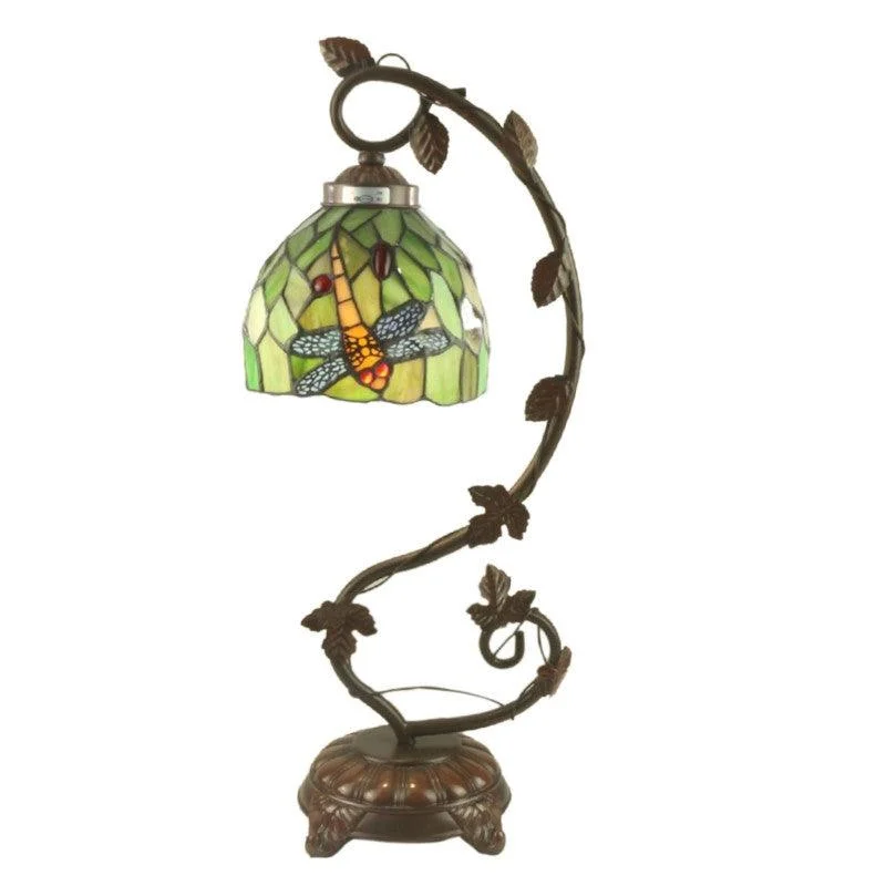 Smart Floor Lamp with Voice Control and Bluetooth ConnectivityDragonfly Swan Neck Tiffany Table Lamp