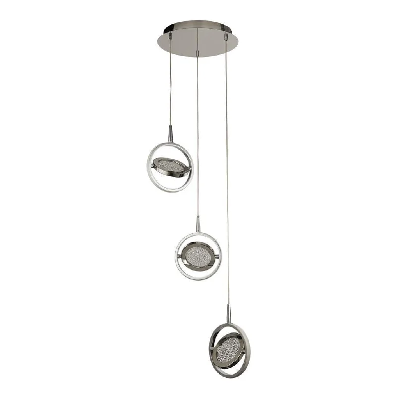 Smart Floor Lamp with Voice Control and Bluetooth ConnectivityGyroscope 3 Light LED Chrome & Crystal Ring Pendant Smart Floor Lamp with Voice Control and Bluetooth ConnectivityGyroscope 3 Light LED Chrome & Crystal Ring Pendant