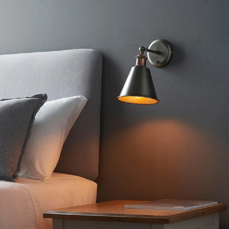 Modern Minimalist Floor Lamp for Contemporary Living RoomsEndon Hal Pewter Finish Wall Light