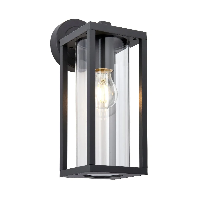 USB Charging Port Floor Lamp for Convenient Device ChargingEndon Hamden Black Outdoor Wall Light