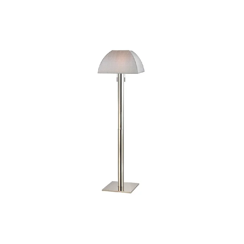 USB Charging Port Floor Lamp for Convenient Device ChargingHudson Valley Alba 2-light Polished Nickel Floor Lamp, Silver Silk USB Charging Port Floor Lamp for Convenient Device ChargingHudson Valley Alba 2-light Polished Nickel Floor Lamp, Silver Silk