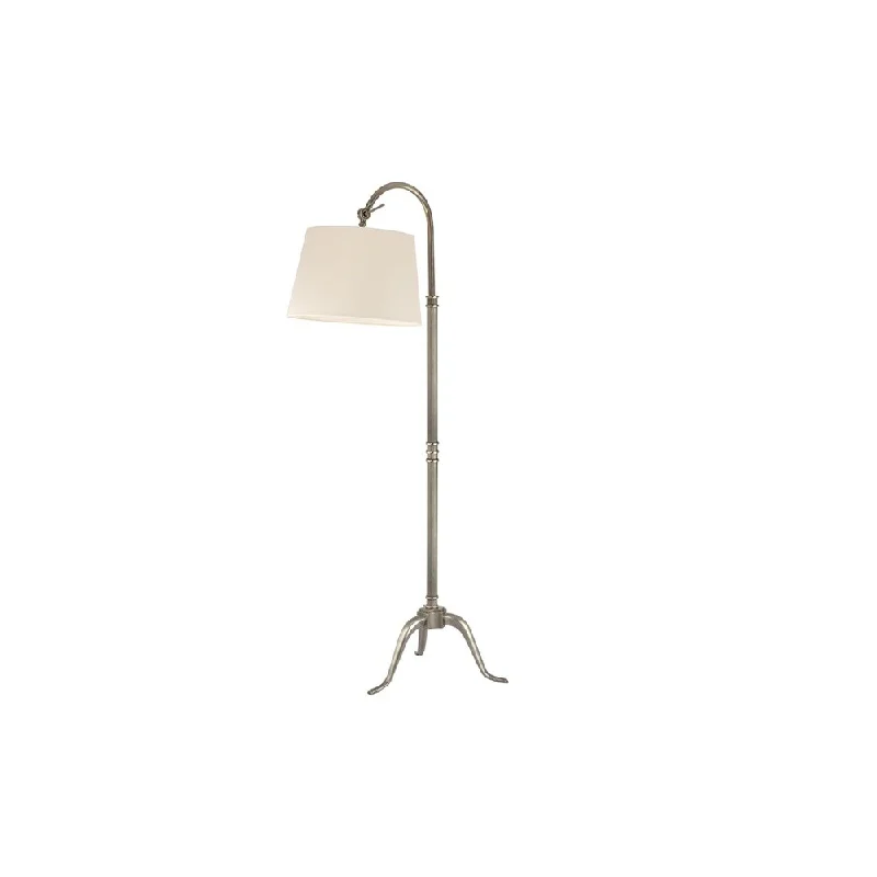 Adjustable Height Floor Lamp for Versatile Lighting NeedsHudson Valley Burton 1-light 60-inch Aged Silver Floor Lamp, White
