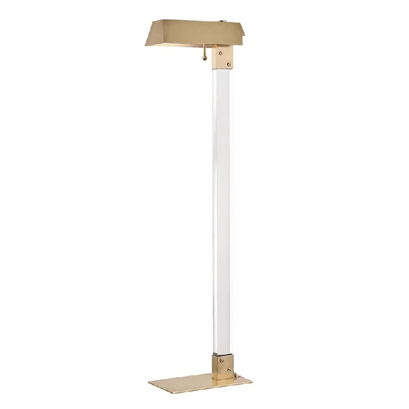 USB Charging Port Floor Lamp for Convenient Device ChargingHudson Valley Hunts Point 1-light Aged Brass Floor Lamp, Aged Brass Metal USB Charging Port Floor Lamp for Convenient Device ChargingHudson Valley Hunts Point 1-light Aged Brass Floor Lamp, Aged Brass Metal