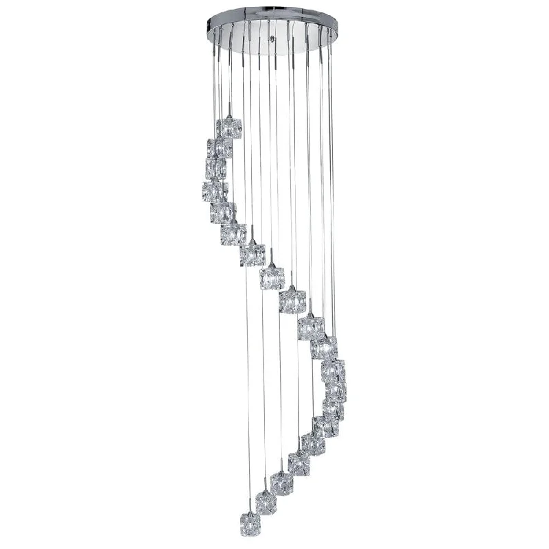 Victorian Style Floor Lamp for Traditional and Elegant InteriorsIce Cube 20 Light LED 3M Multi-Drop Chrome & Glass Pendant Victorian Style Floor Lamp for Traditional and Elegant InteriorsIce Cube 20 Light LED 3M Multi-Drop Chrome & Glass Pendant